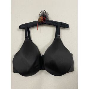 Cacique Bra Womens 46DDD Balconette Full Coverage Black Underwired Lightly Lined